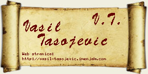 Vasil Tasojević vizit kartica